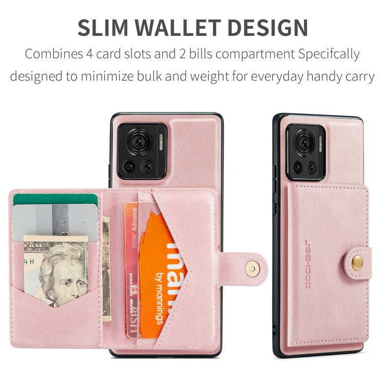 For Motorola Moto X30 Pro JEEHOOD Retro Magnetic Detachable Protective Phone Case with Wallet & Card Slot
