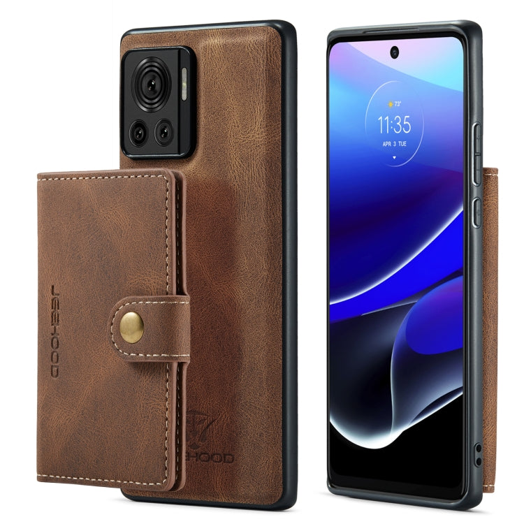For Motorola Moto X30 Pro JEEHOOD Retro Magnetic Detachable Protective Phone Case with Wallet & Card Slot
