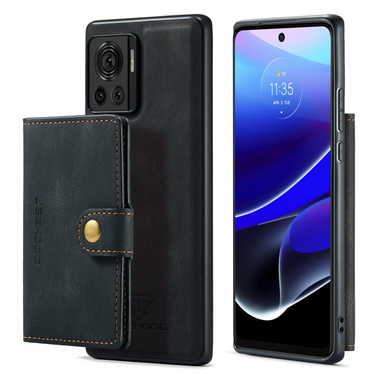 For Motorola Moto X30 Pro JEEHOOD Retro Magnetic Detachable Protective Phone Case with Wallet & Card Slot