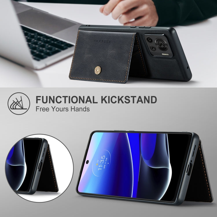 For Motorola Moto X30 Pro JEEHOOD Retro Magnetic Detachable Protective Phone Case with Wallet & Card Slot