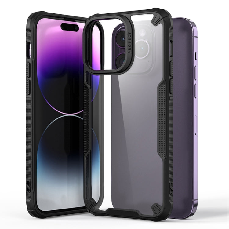 For iPhone 14 Pro Max Four-corner Glossy Shockproof Phone Case