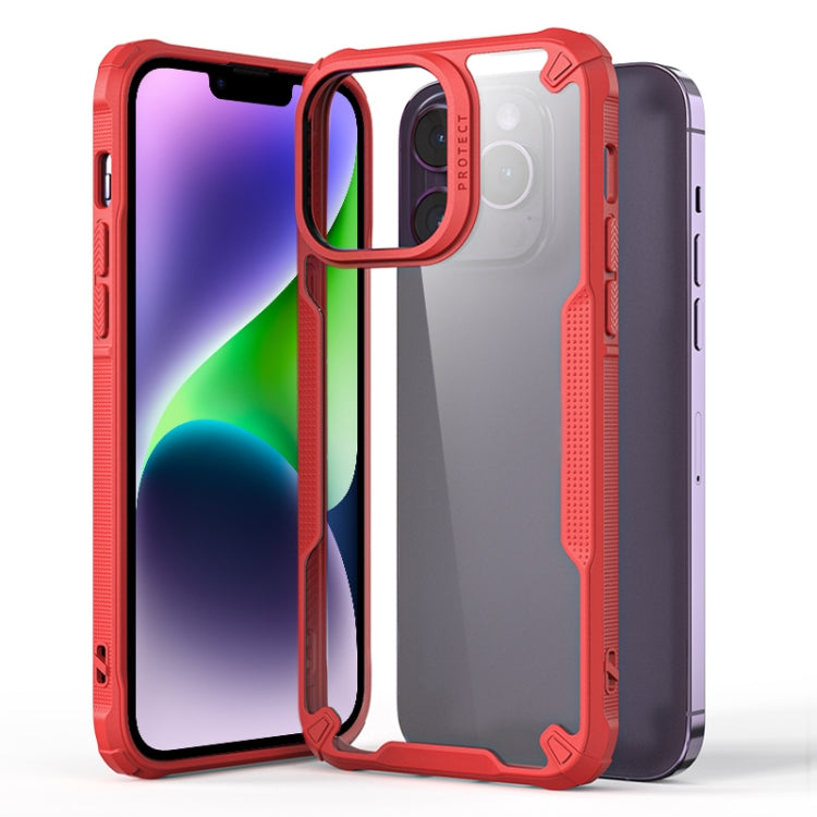 For iPhone 14 Plus Four-corner Glossy Shockproof Phone Case