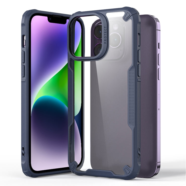 For iPhone 14 Plus Four-corner Glossy Shockproof Phone Case