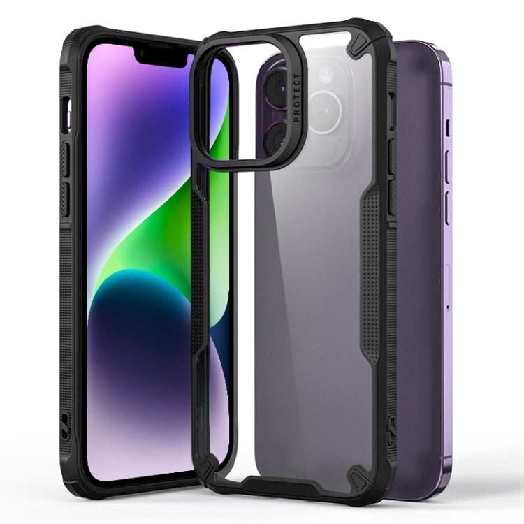 For iPhone 14 Four-corner Glossy Shockproof Phone Case