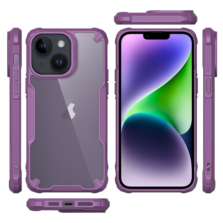 For iPhone 14 Four-corner Glossy Shockproof Phone Case