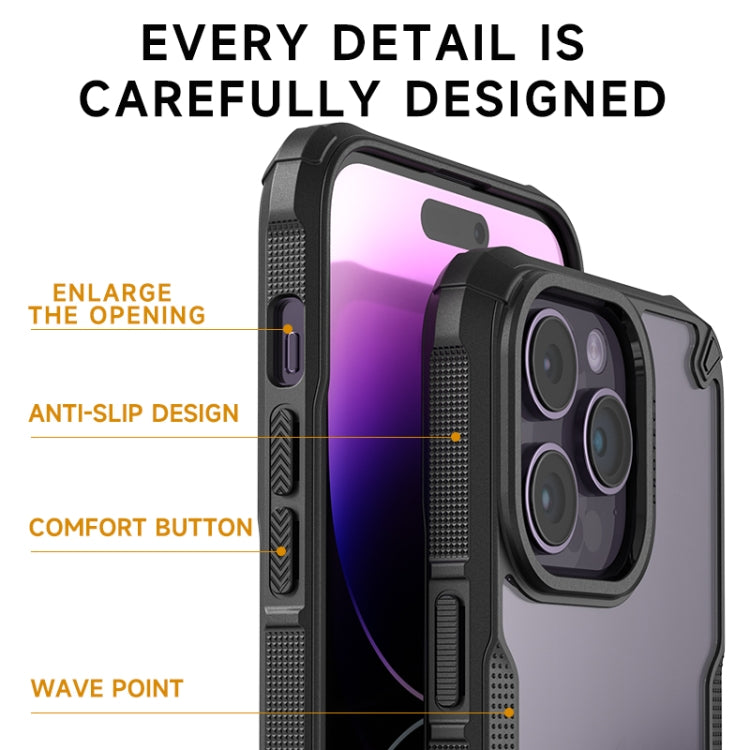 For iPhone 14 Four-corner Glossy Shockproof Phone Case