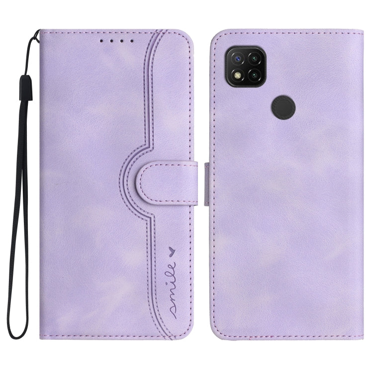 For Xiaomi Redmi 10A 4G Heart Pattern Skin Feel Leather Phone Case