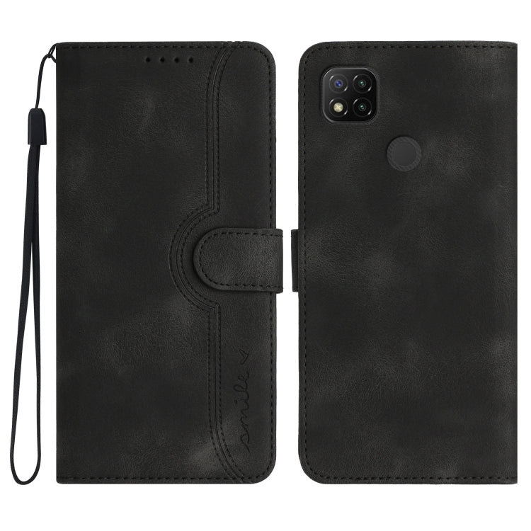 For Xiaomi Redmi 10A 4G Heart Pattern Skin Feel Leather Phone Case