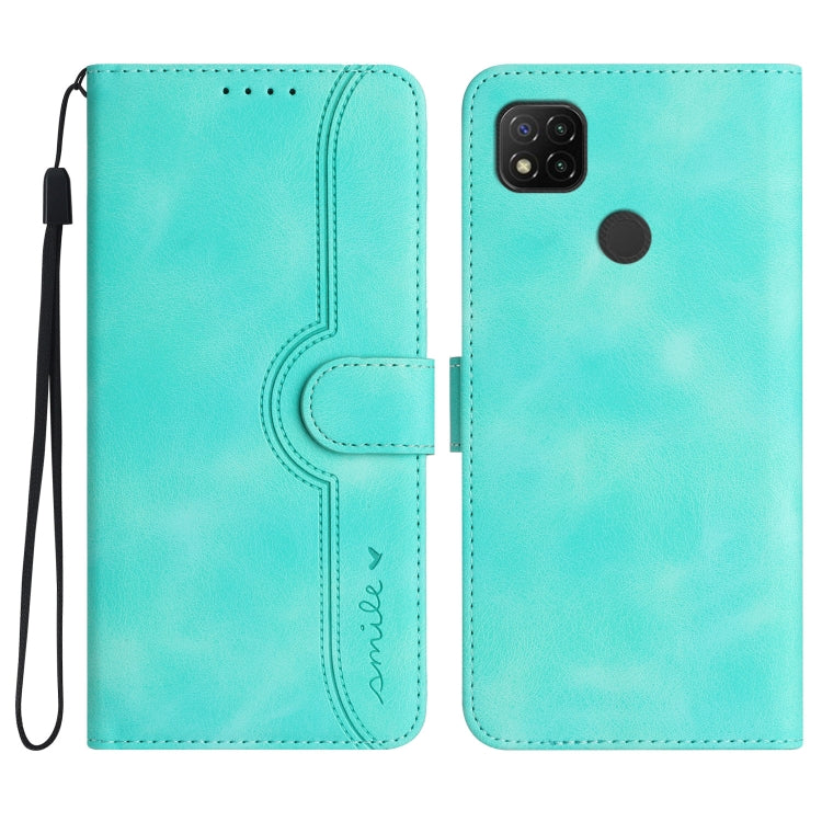 For Xiaomi Redmi 10A 4G Heart Pattern Skin Feel Leather Phone Case