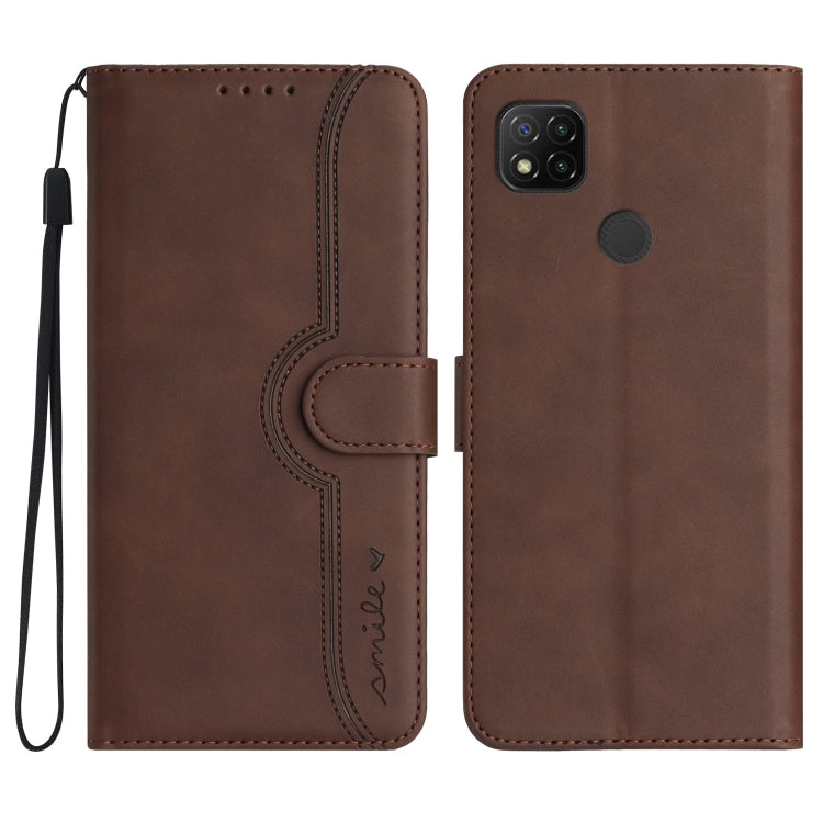 For Xiaomi Redmi 10A 4G Heart Pattern Skin Feel Leather Phone Case