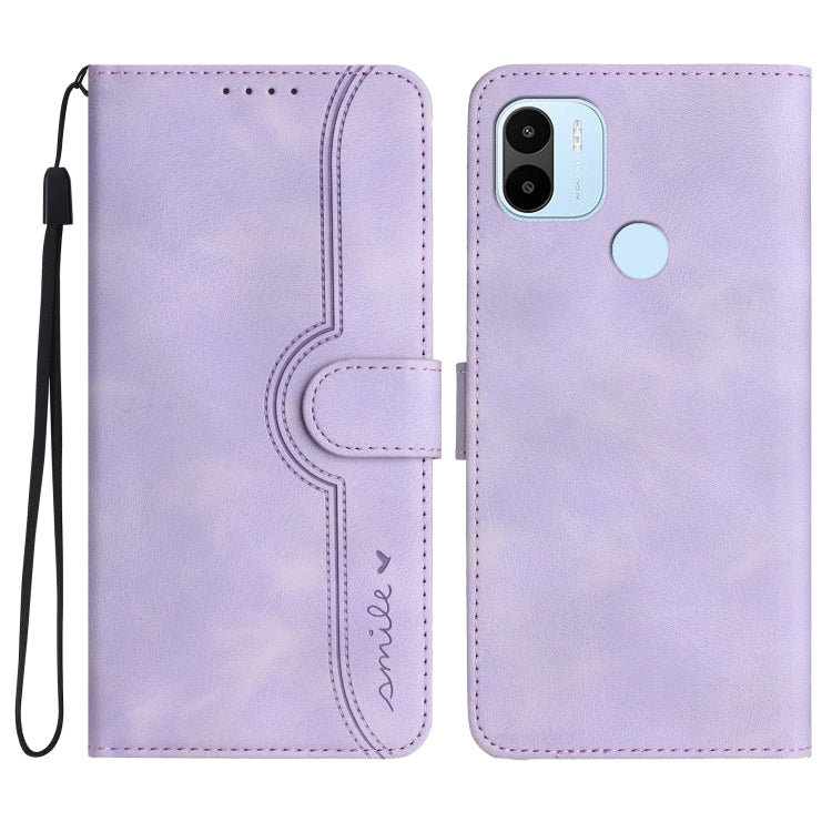 For Xiaomi Redmi A1+ Heart Pattern Skin Feel Leather Phone Case