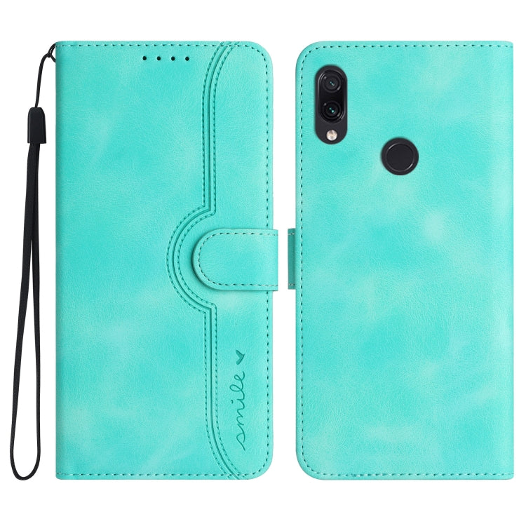 For Xiaomi Redmi Note 7 Heart Pattern Skin Feel Leather Phone Case