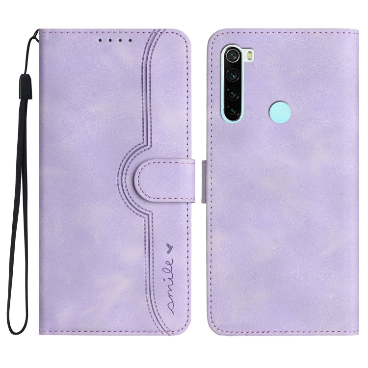 For Xiaomi Redmi Note 8 Heart Pattern Skin Feel Leather Phone Case