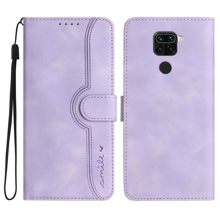 For Xiaomi Redmi Note 9 4G Global/10X 4G Heart Pattern Skin Feel Leather Phone Case