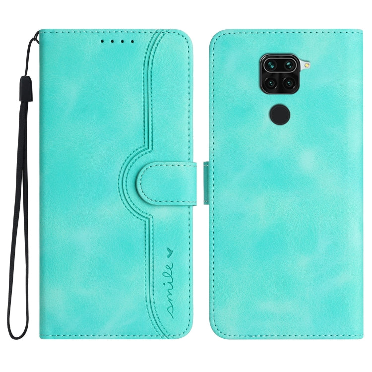 For Xiaomi Redmi Note 9 4G Global/10X 4G Heart Pattern Skin Feel Leather Phone Case
