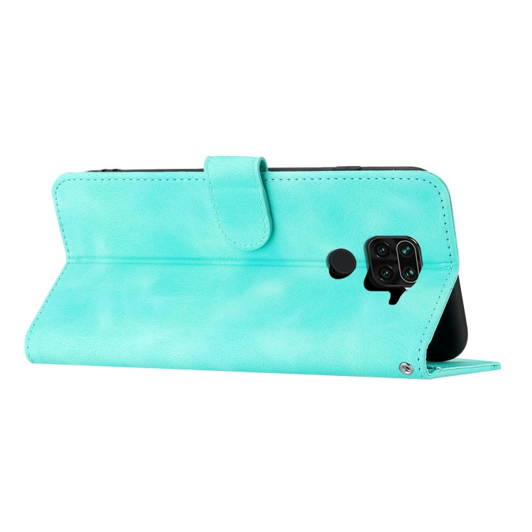 For Xiaomi Redmi Note 9 4G Global/10X 4G Heart Pattern Skin Feel Leather Phone Case
