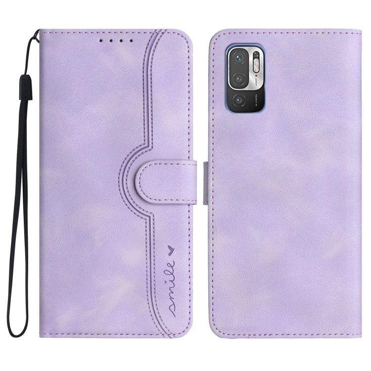 For Xiaomi Redmi Note 10 5G Heart Pattern Skin Feel Leather Phone Case