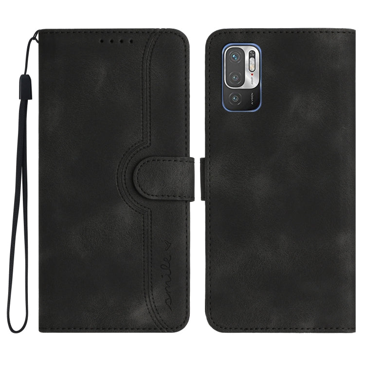 For Xiaomi Redmi Note 10 5G Heart Pattern Skin Feel Leather Phone Case