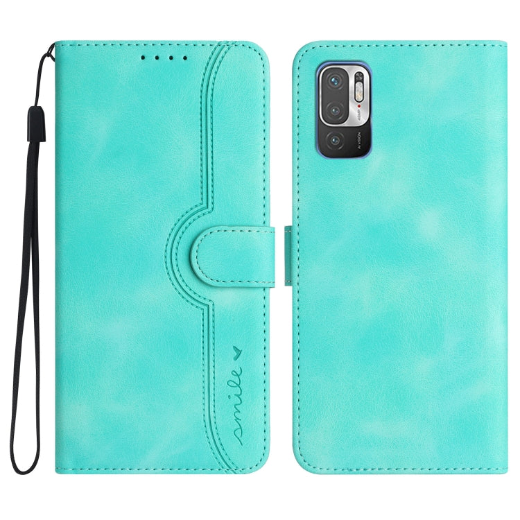 For Xiaomi Redmi Note 10 5G Heart Pattern Skin Feel Leather Phone Case
