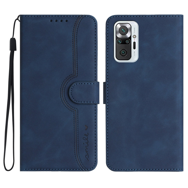 For Xiaomi Redmi Note 10 Pro 4G Global/Note 10 Pro Max Heart Pattern Skin Feel Leather Phone Case