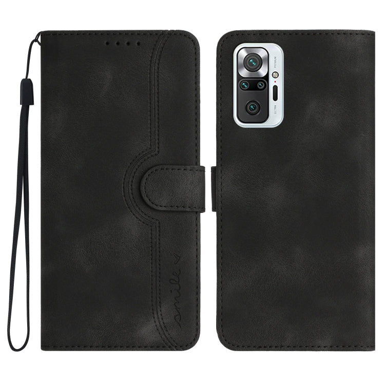 For Xiaomi Redmi Note 10 Pro 4G Global/Note 10 Pro Max Heart Pattern Skin Feel Leather Phone Case