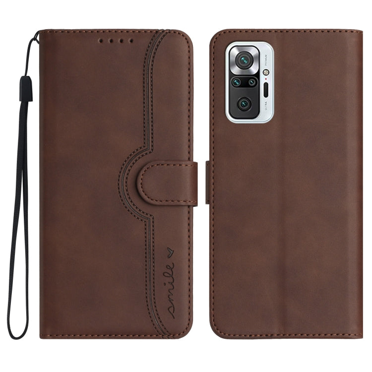 For Xiaomi Redmi Note 10 Pro 4G Global/Note 10 Pro Max Heart Pattern Skin Feel Leather Phone Case