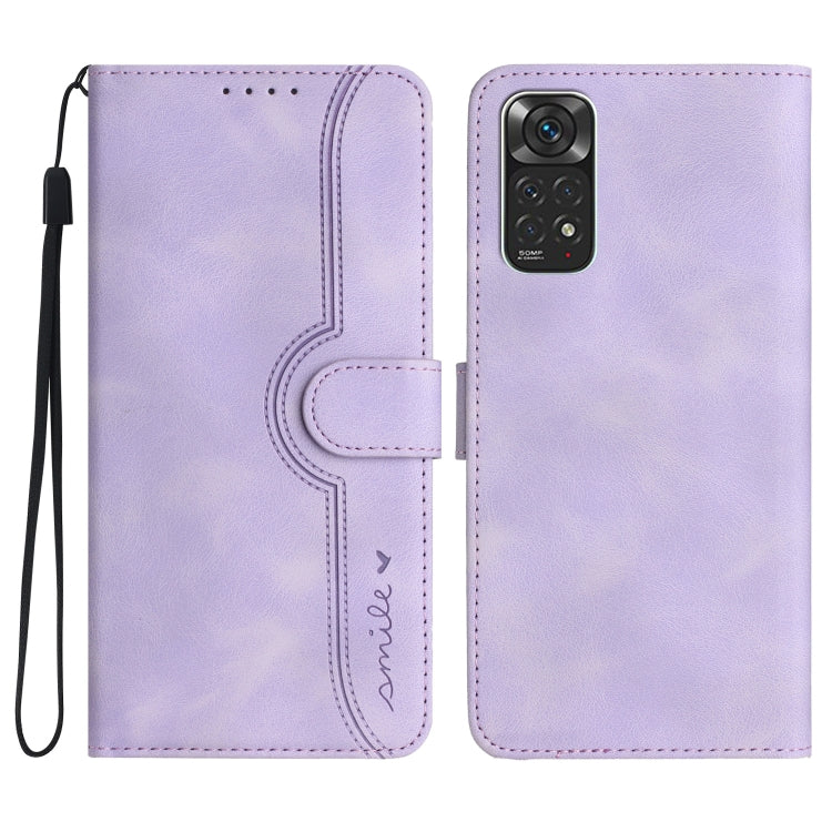 For Xiaomi Redmi Note 11 4G Global/Note 11S Heart Pattern Skin Feel Leather Phone Case