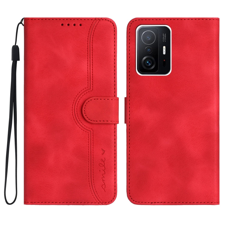 For Xiaomi 11T/11T Pro Heart Pattern Skin Feel Leather Phone Case