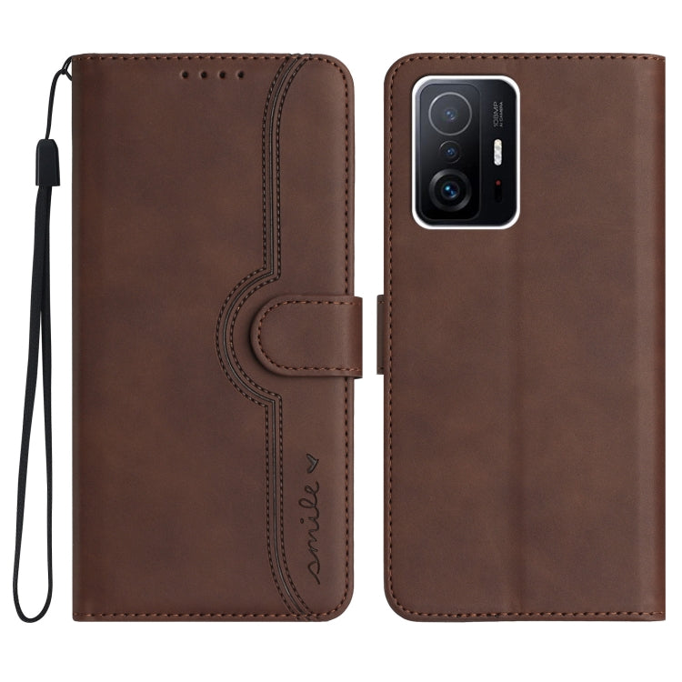 For Xiaomi 11T/11T Pro Heart Pattern Skin Feel Leather Phone Case