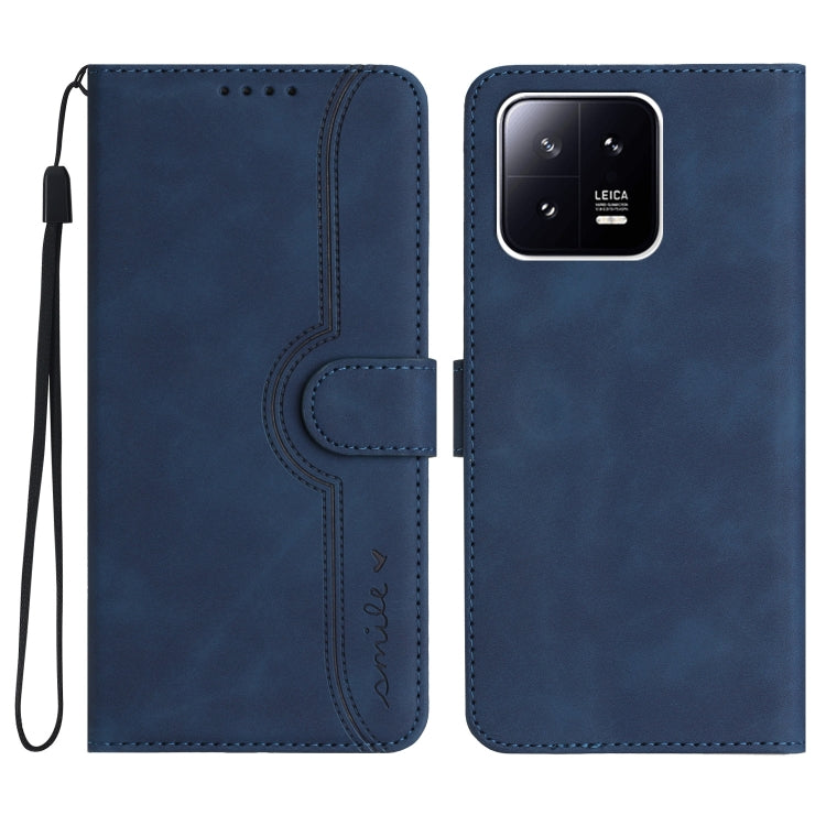 For Xiaomi 13 Heart Pattern Skin Feel Leather Phone Case