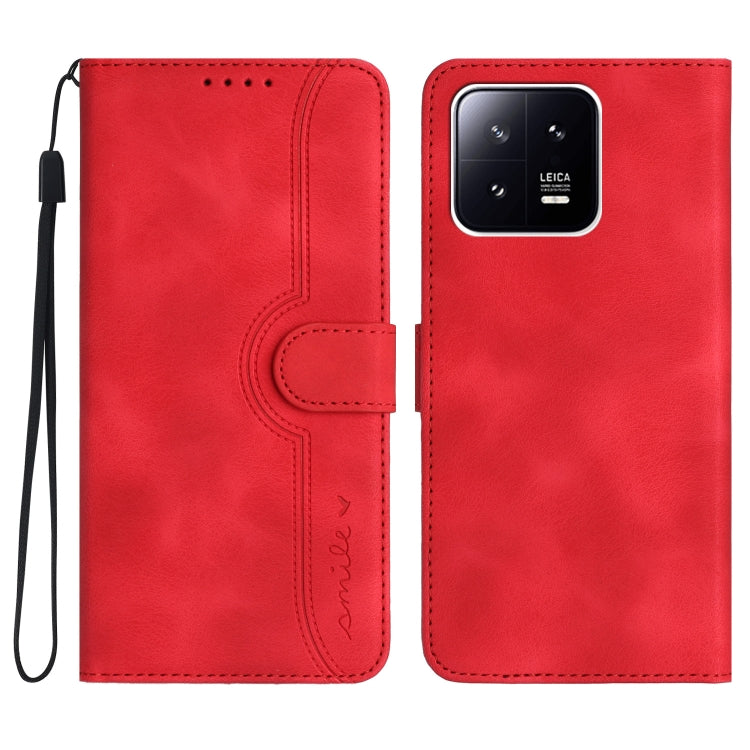 For Xiaomi 13 Pro Heart Pattern Skin Feel Leather Phone Case