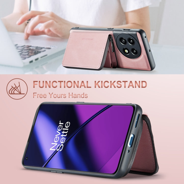 For OnePuls 11 JEEHOOD Magnetic Zipper Horizontal Flip Phone Leather Case