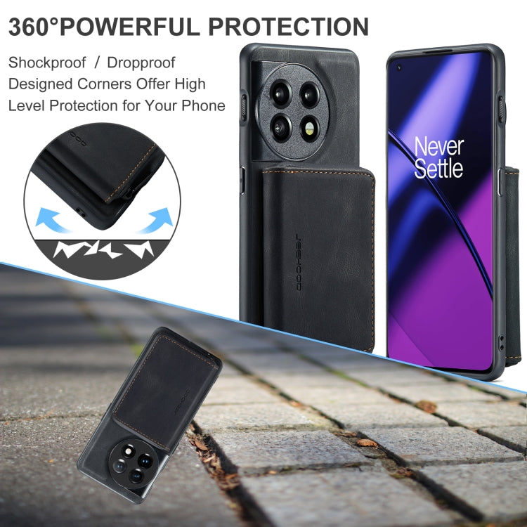 For OnePuls 11 JEEHOOD Magnetic Zipper Horizontal Flip Phone Leather Case