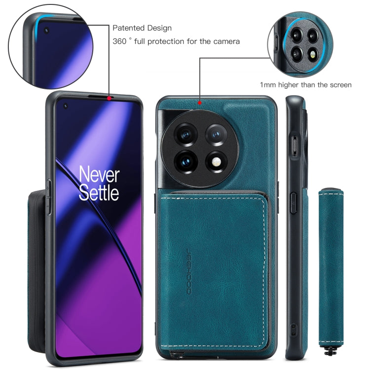 For OnePuls 11 JEEHOOD Magnetic Zipper Horizontal Flip Phone Leather Case