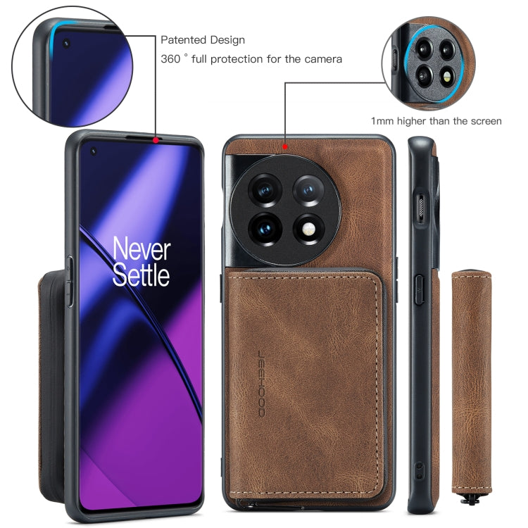 For OnePuls 11 JEEHOOD Magnetic Zipper Horizontal Flip Phone Leather Case