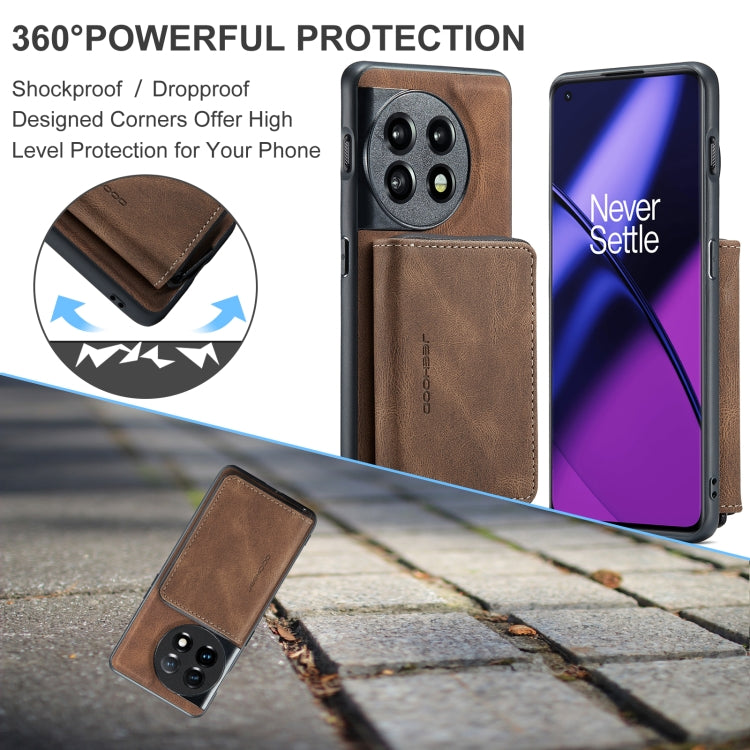 For OnePuls 11 JEEHOOD Magnetic Zipper Horizontal Flip Phone Leather Case