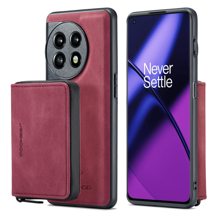 For OnePuls 11 JEEHOOD Magnetic Zipper Horizontal Flip Phone Leather Case