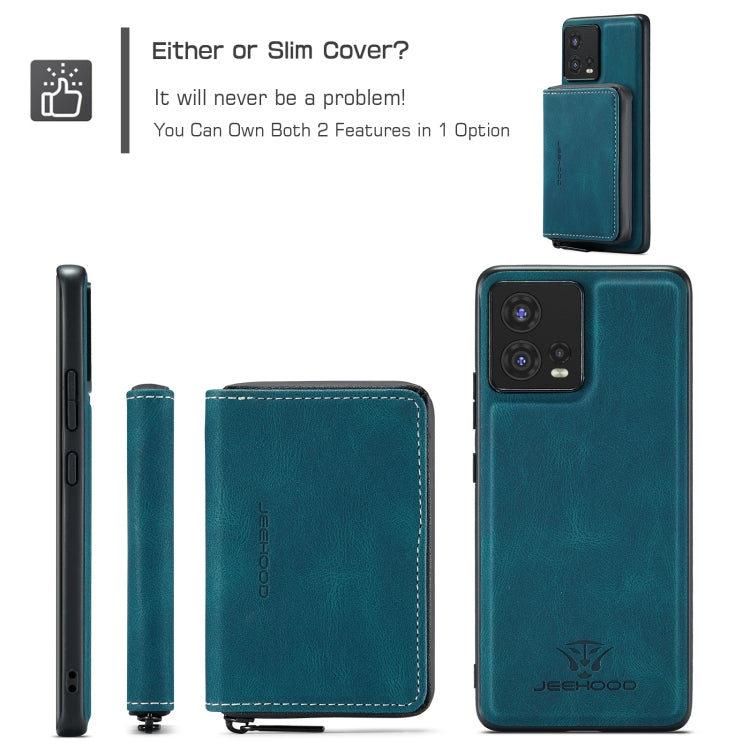 For Motorola Moto S30 Pro JEEHOOD Magnetic Zipper Horizontal Flip Phone Leather Case