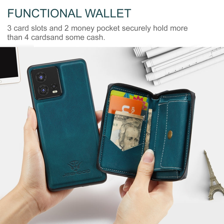 For Motorola Moto S30 Pro JEEHOOD Magnetic Zipper Horizontal Flip Phone Leather Case