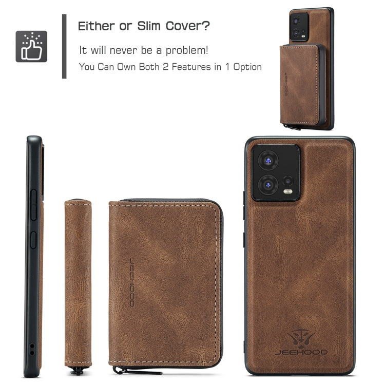 For Motorola Moto S30 Pro JEEHOOD Magnetic Zipper Horizontal Flip Phone Leather Case