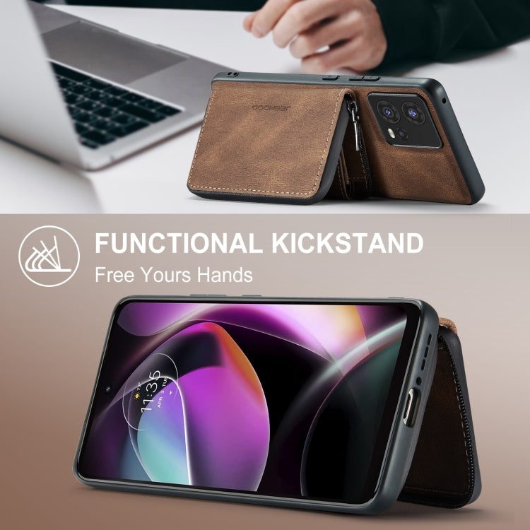 For Motorola Moto S30 Pro JEEHOOD Magnetic Zipper Horizontal Flip Phone Leather Case