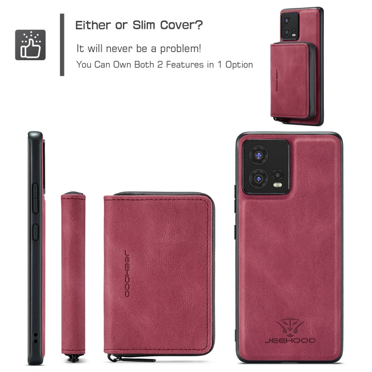 For Motorola Moto S30 Pro JEEHOOD Magnetic Zipper Horizontal Flip Phone Leather Case