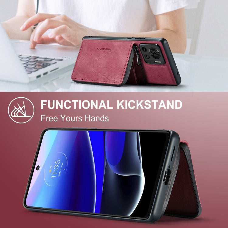 For Motorola Moto X30 Pro JEEHOOD Magnetic Zipper Horizontal Flip Phone Leather Case