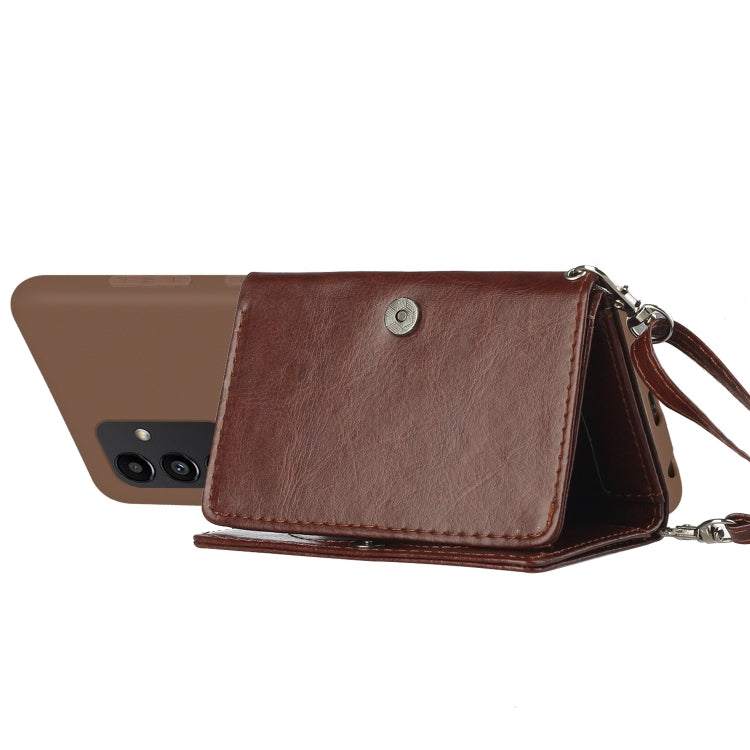 For Samsung Galaxy A14 5G Crossbody Lanyard Wallet Card Bag Phone Case