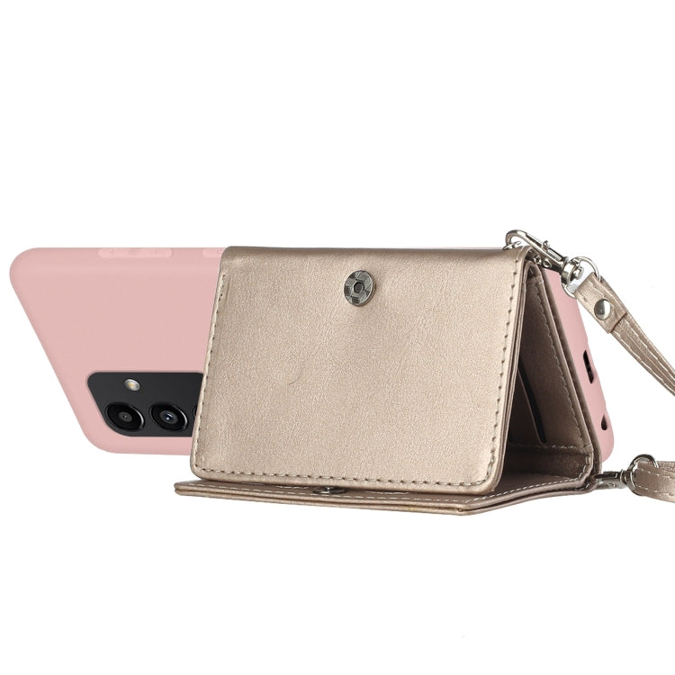 For Samsung Galaxy A14 5G Crossbody Lanyard Wallet Card Bag Phone Case