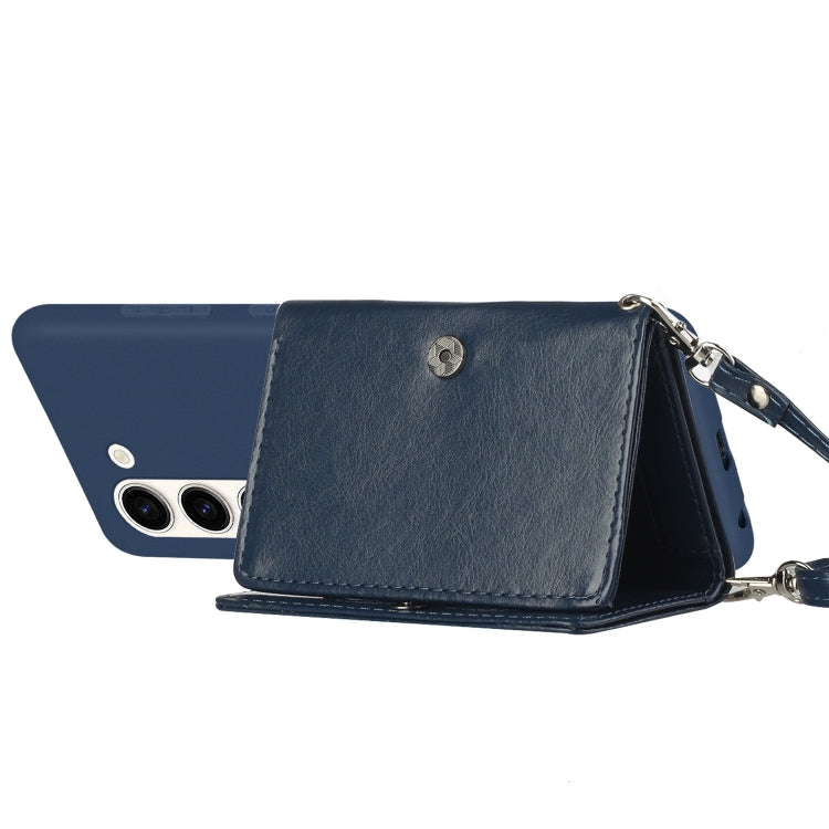 For Samsung Galaxy S23+ 5G Crossbody Lanyard Wallet Card Bag Phone Case