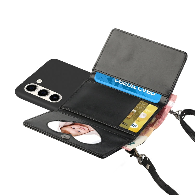 For Samsung Galaxy S23+ 5G Crossbody Lanyard Wallet Card Bag Phone Case