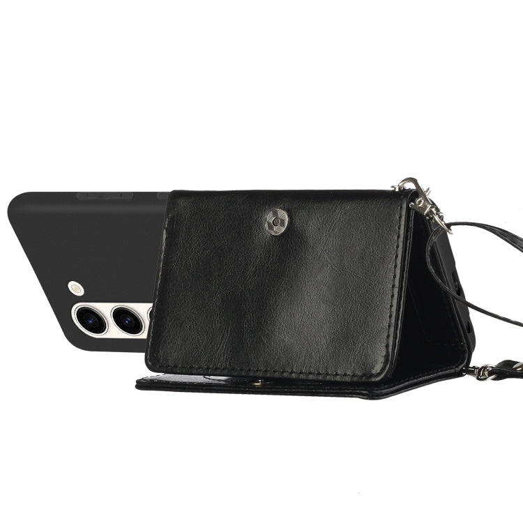 For Samsung Galaxy S23+ 5G Crossbody Lanyard Wallet Card Bag Phone Case