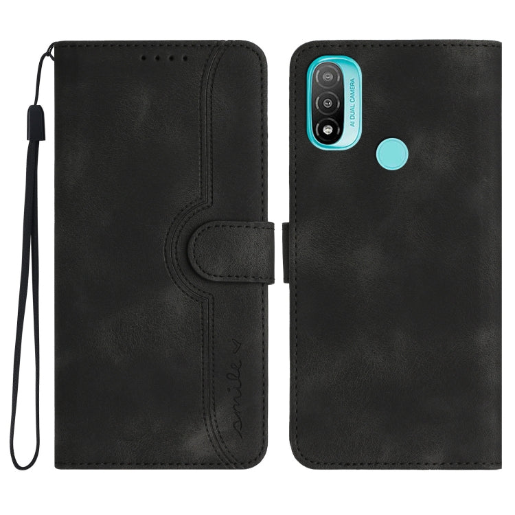 For Motorola Moto E20/E30/E40 Heart Pattern Skin Feel Leather Phone Case