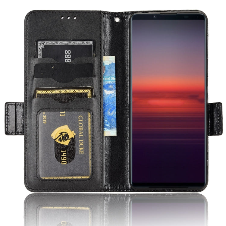 For Sony Xperia 5 II Symmetrical Triangle Leather Phone Case
